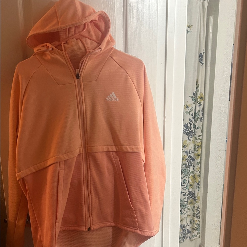 adidas Peach Full-Zip Hooded Jacket